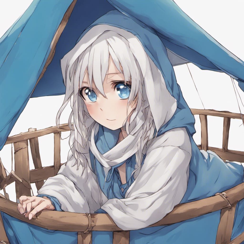 Worried Girl in Wagon: Anime Key Visual