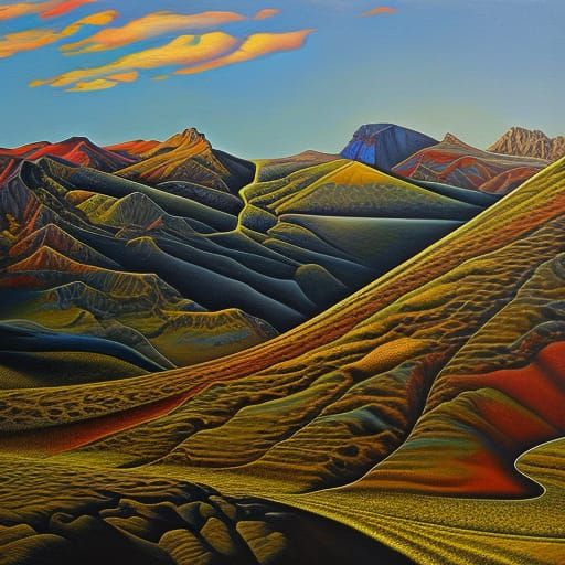 Surreal Beach Scene in Hyper-Realist Style