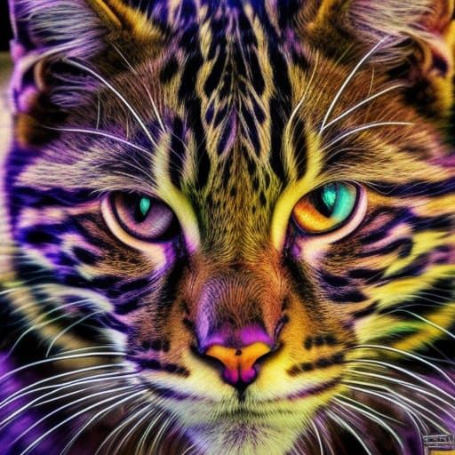 Exotic Jungle Cat with Hypnotic Gaze