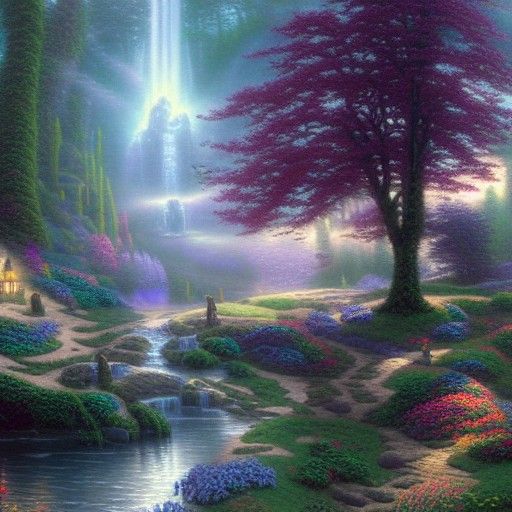 Ethereal Being in Dreamlike Landscape