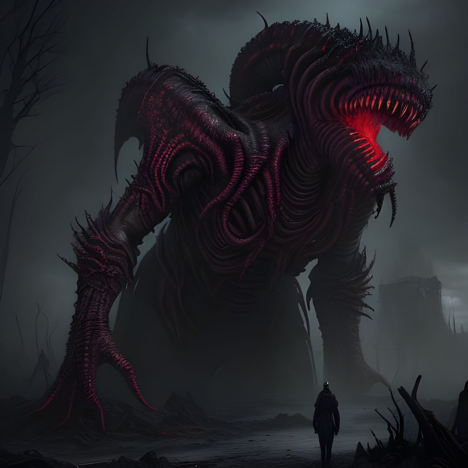 Ethereal Post-Apocalyptic Realm by Lovecraftian Eldritch Hor...