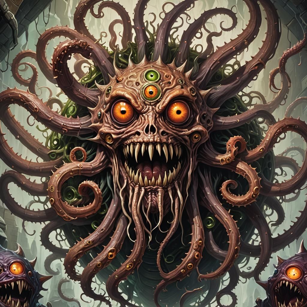 D&D Beholder with Tentacle Eyes