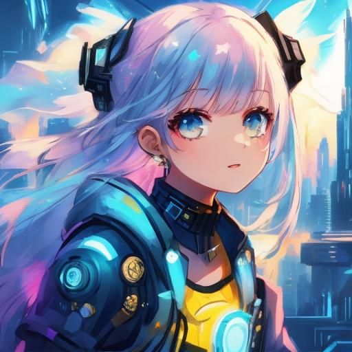 Cyberpunk Lady Portrait with Soft Focus