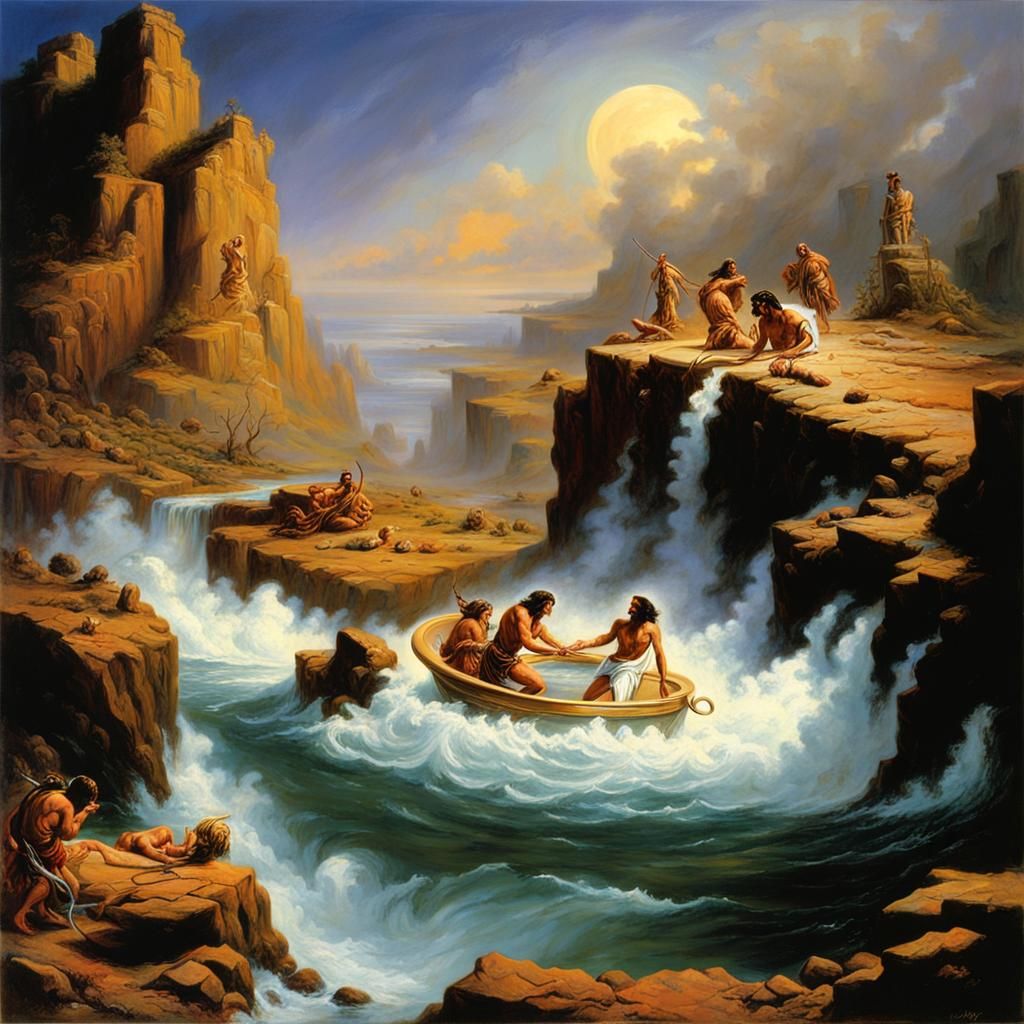 Odysseus at the Whirlpool: Heroic Fantasy Art