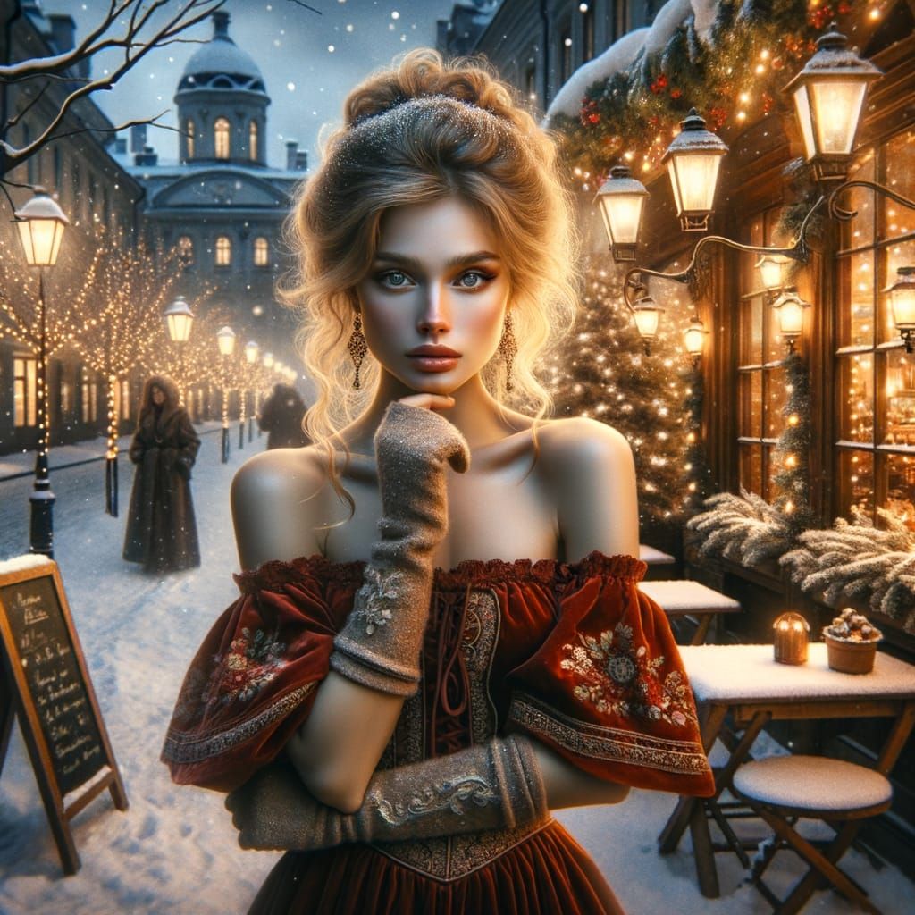 Russian Beauty in Winter Wonderland