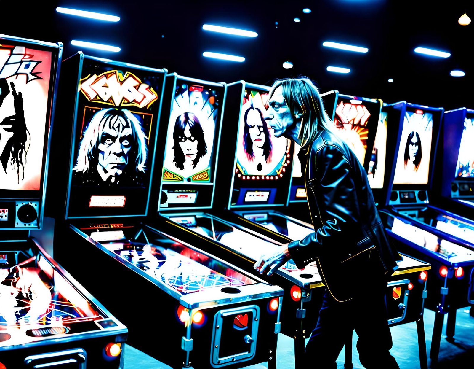 Iggy Pop Plays Pinball Machine