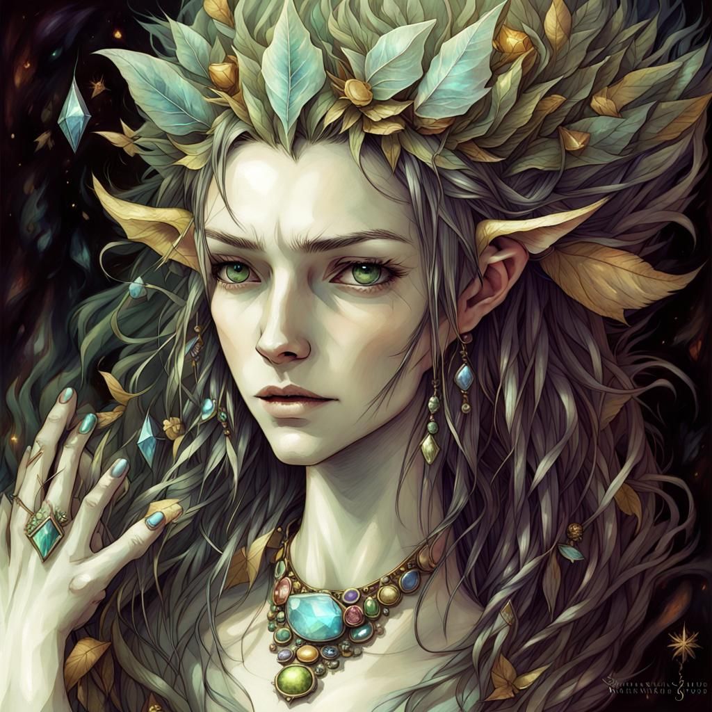 Glimmering Dark Nature Art: Satureya's Subtle Style