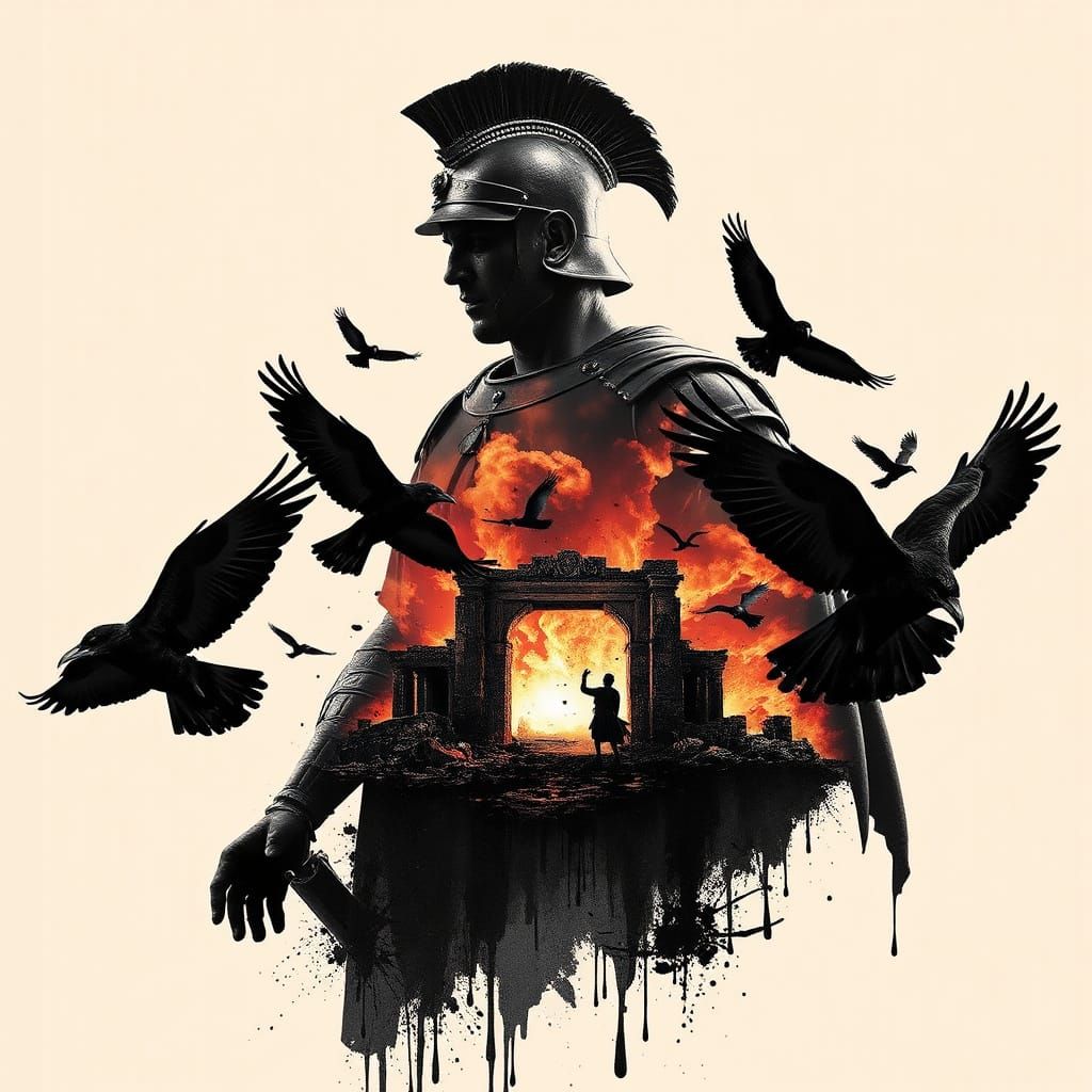 Roman Centurion Merges with Burning Carthage in a Haunting D...