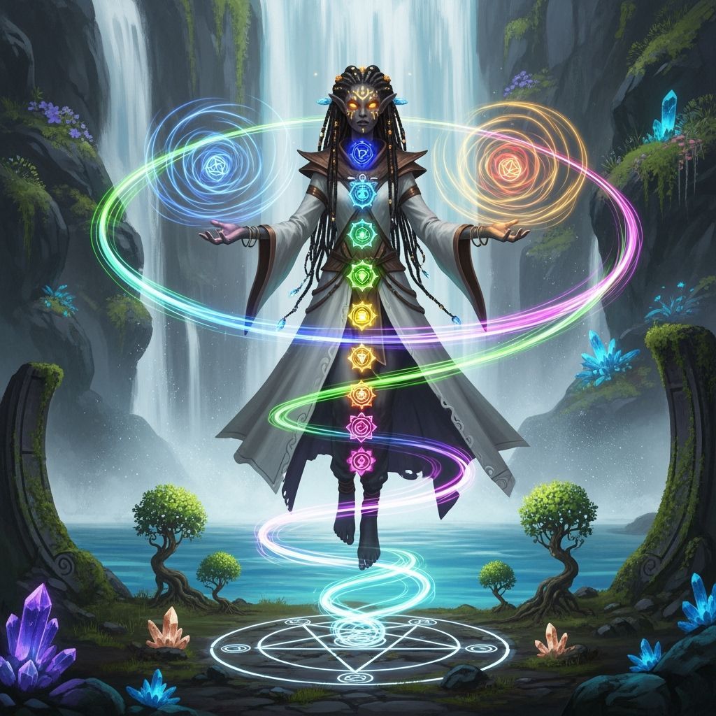 African Alien Witch Casting Chakra Spell