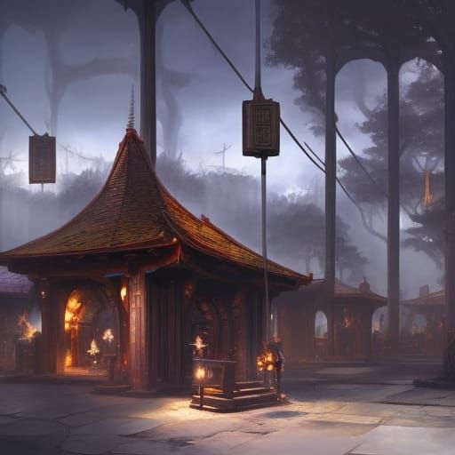 Fantasy Shrine Concept Art