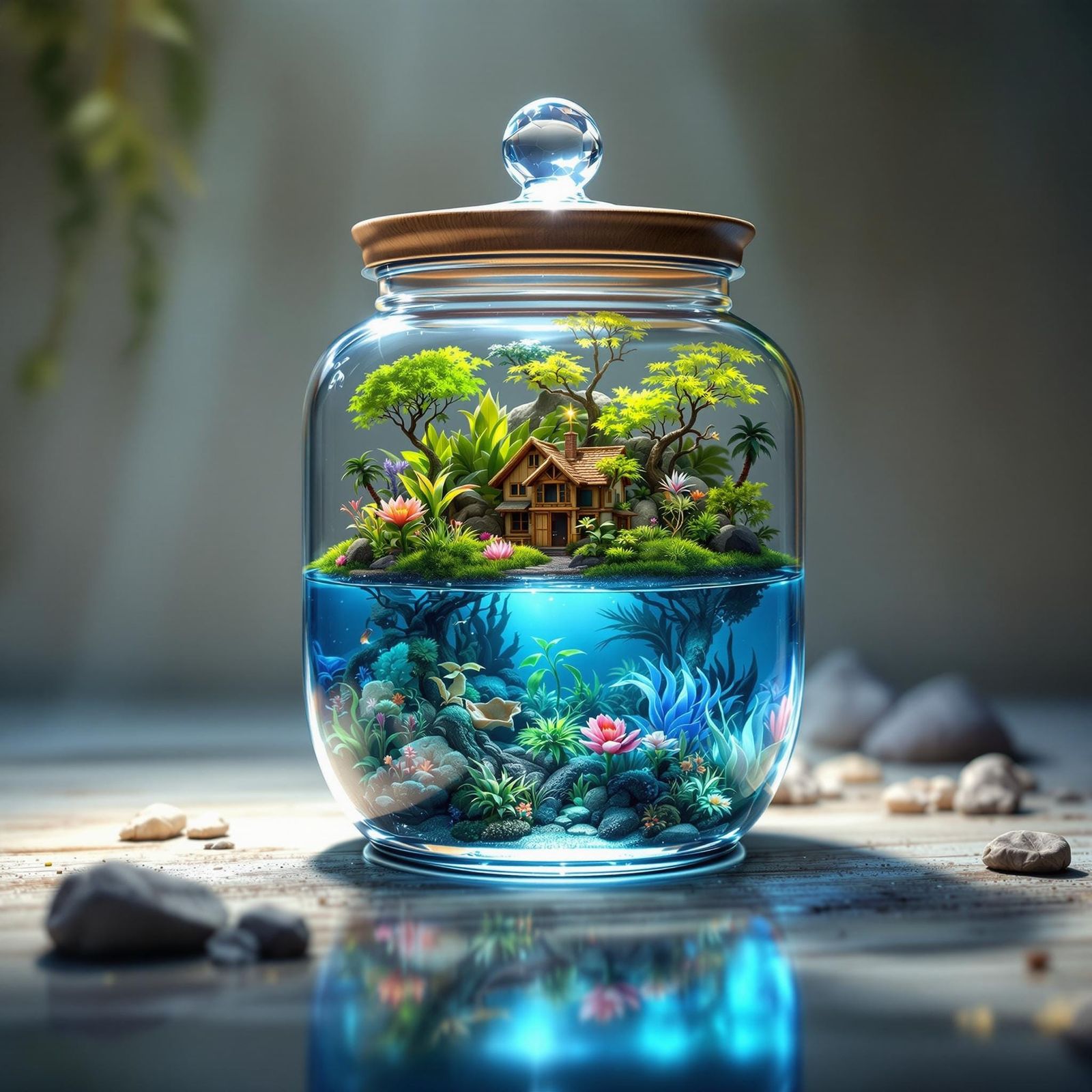 Breathtaking Underwater Microcosmos in Elegant Glass