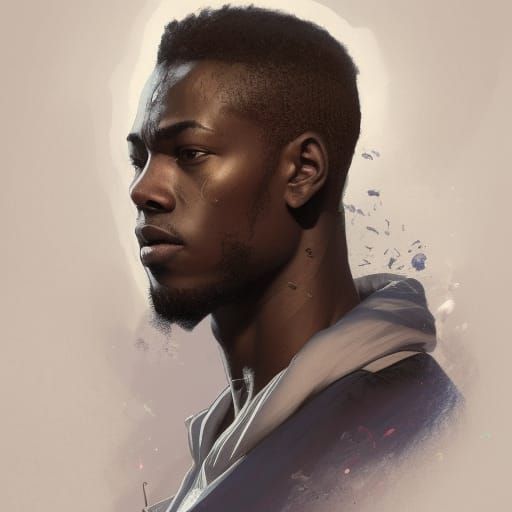Haitian Wizard Portrait in Hyperdetailed Splash Art Style