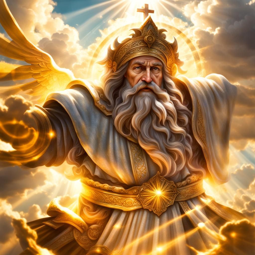 Divine Sunshine Beams Through Holy Clouds