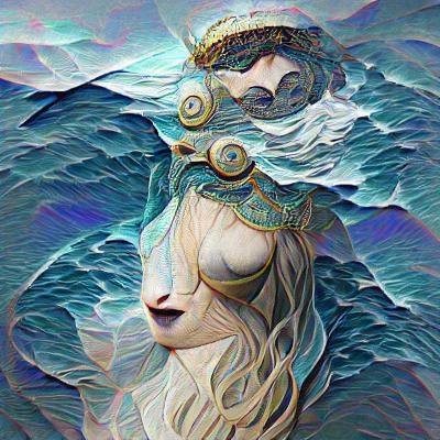 Ocean Goddess Rising from the Sea