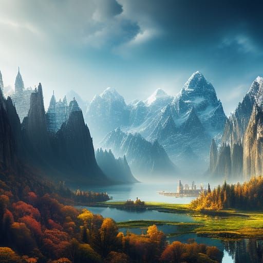 most beautiful unreal palace city of the gods