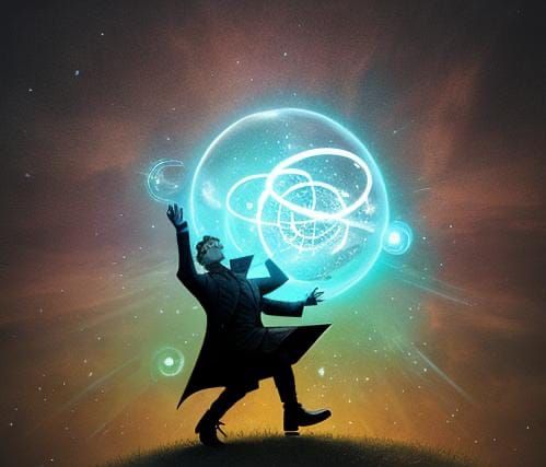 Evocative Image of Performing Magic