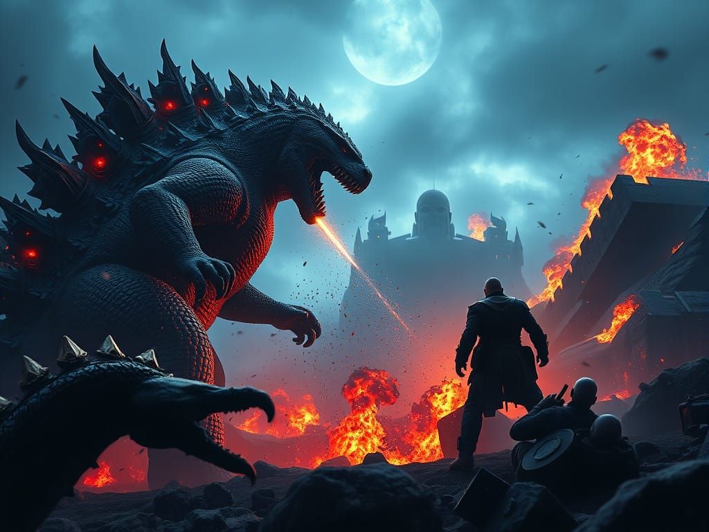 Godzilla Battles Thanos in a Cinematic Masterpiece