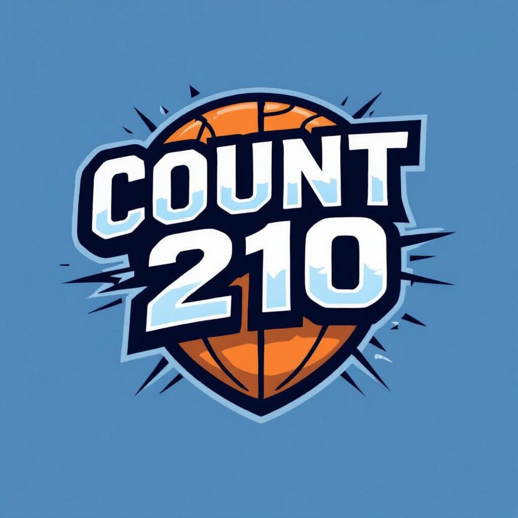 Count 210 Basketball Team Logo Design