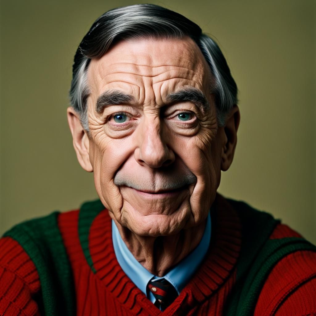 Mister Rogers Smoking in His Neighborhood Portrait