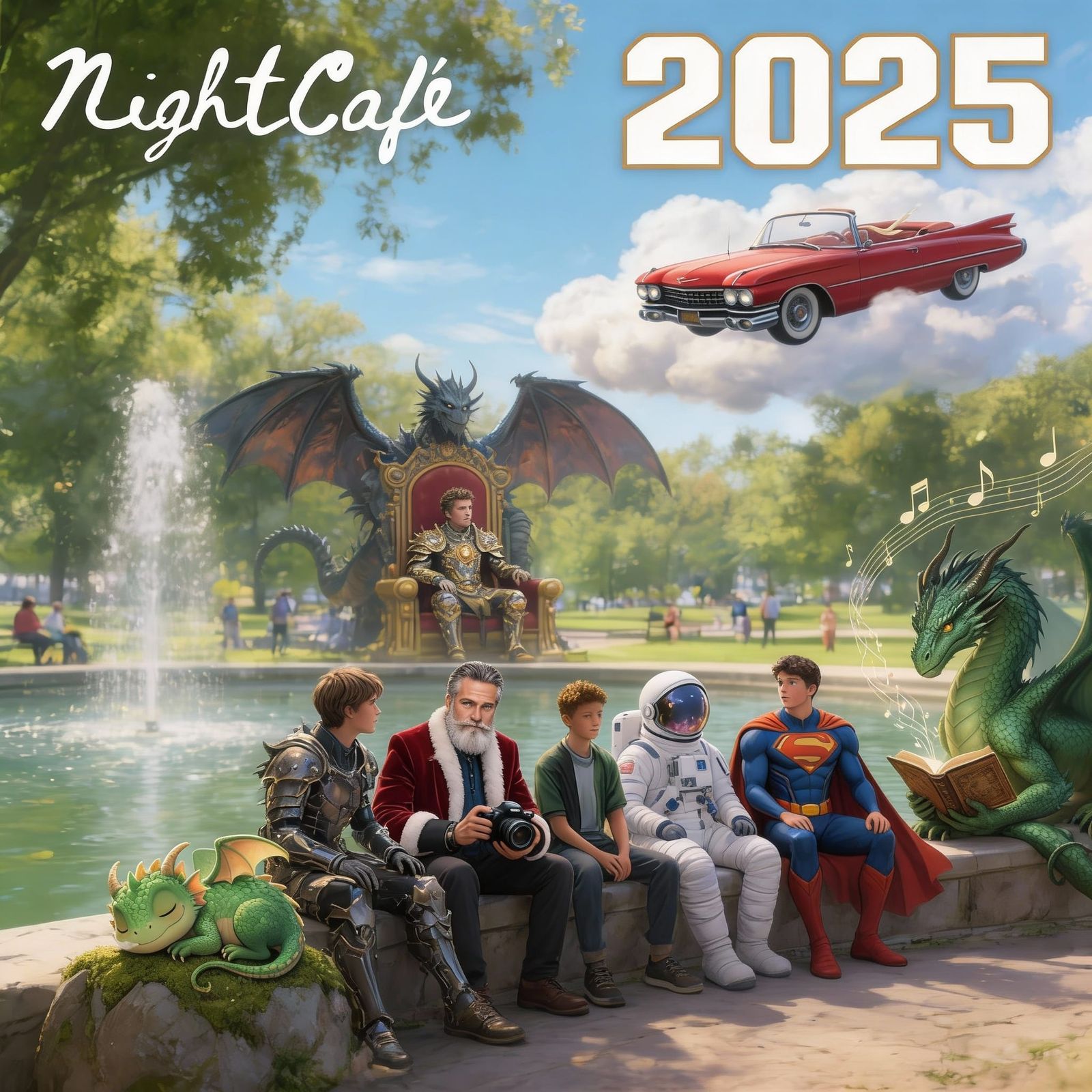 AI Collage of 2025's Top NightCafe Artworks
