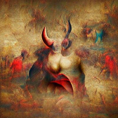 Renaissance Devil Figure in 8k Resolution