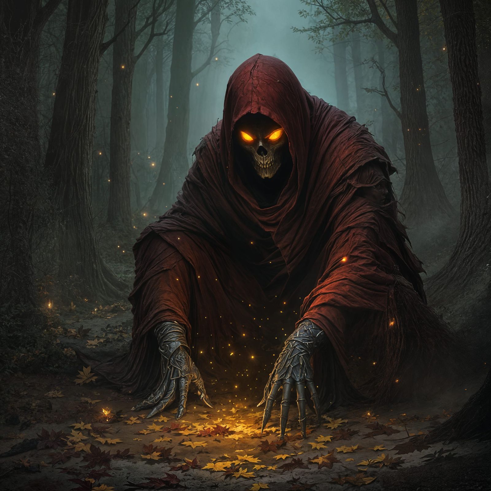 Mysterious Hermit of the Damp Wood in Impressionist Style