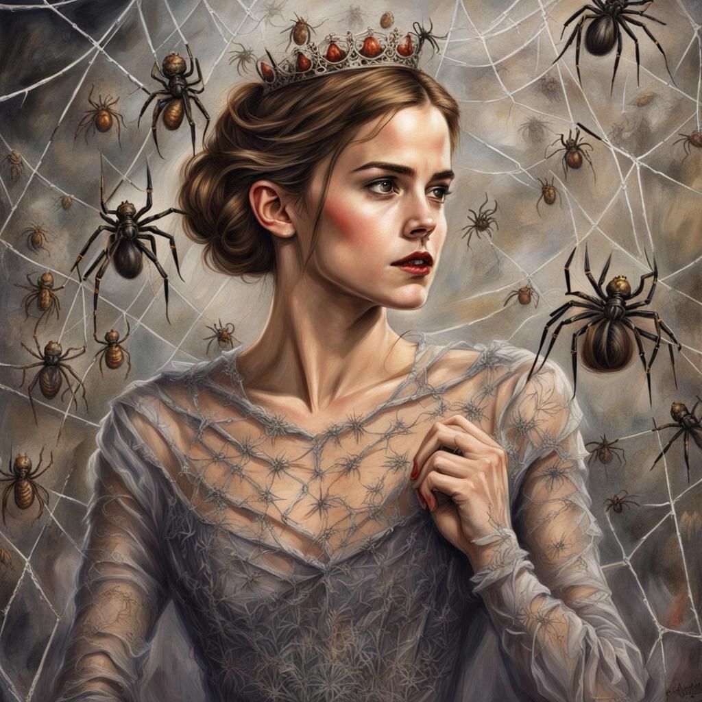 Emma Watson: Spider Queen in Old Master Style