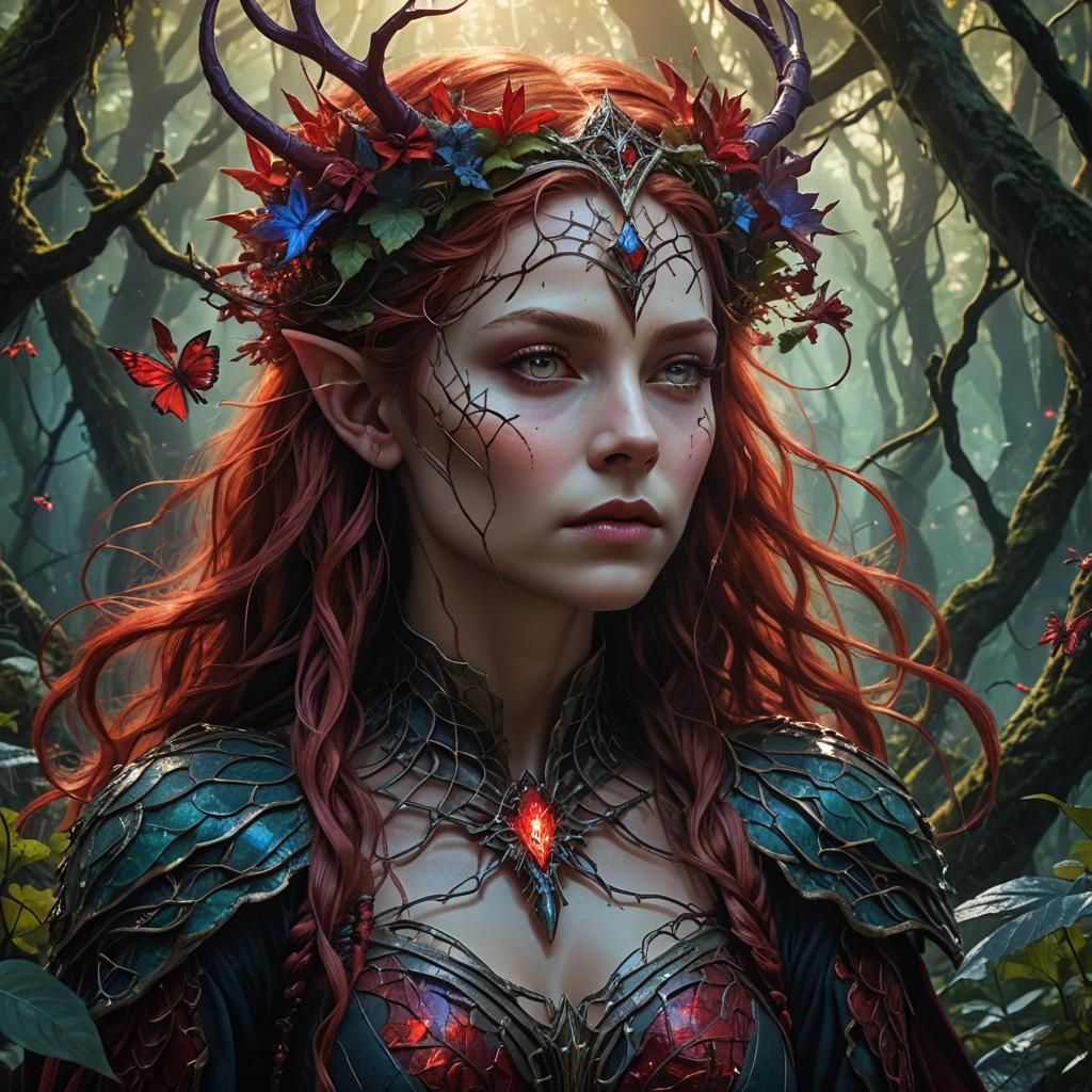 Titania, Protector of Argoth: Mystical Forest Portrait
