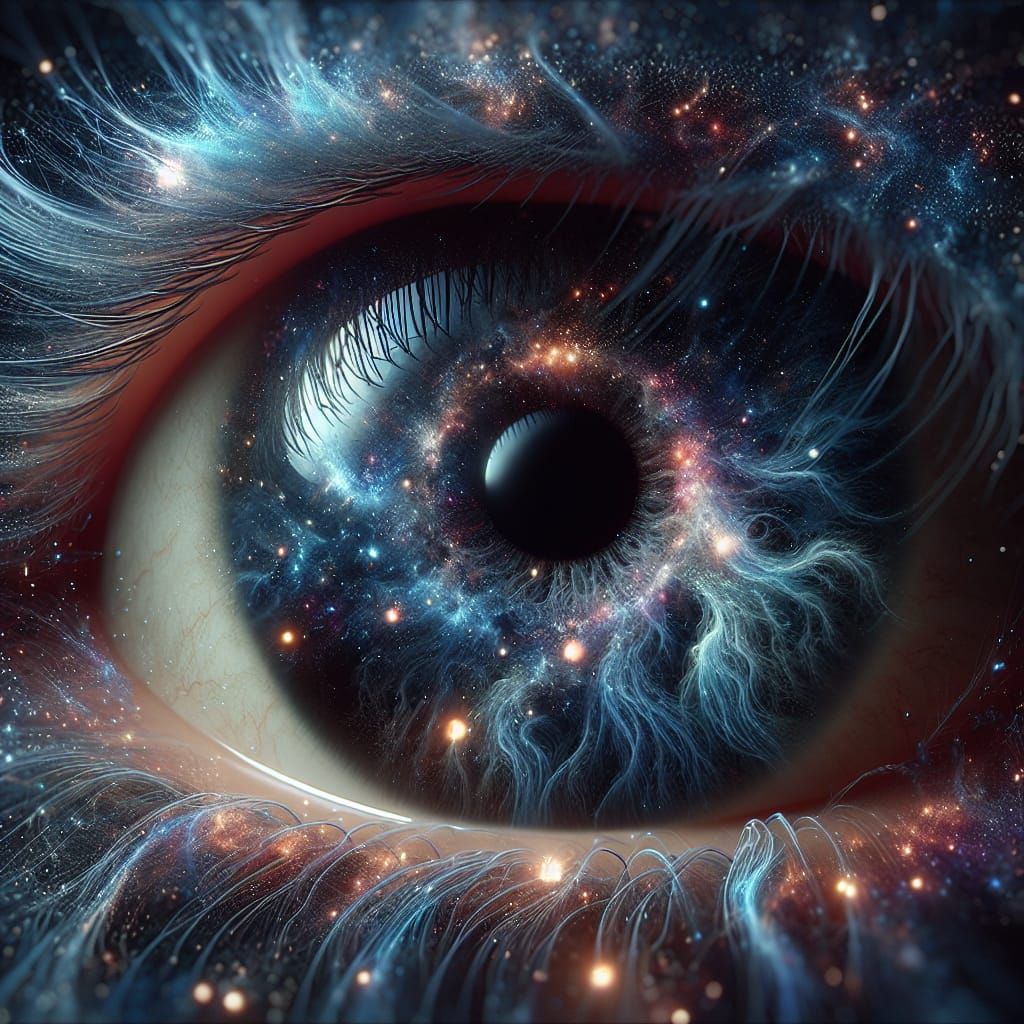 Cosmic Eye Close-up: Galaxies and Constellations