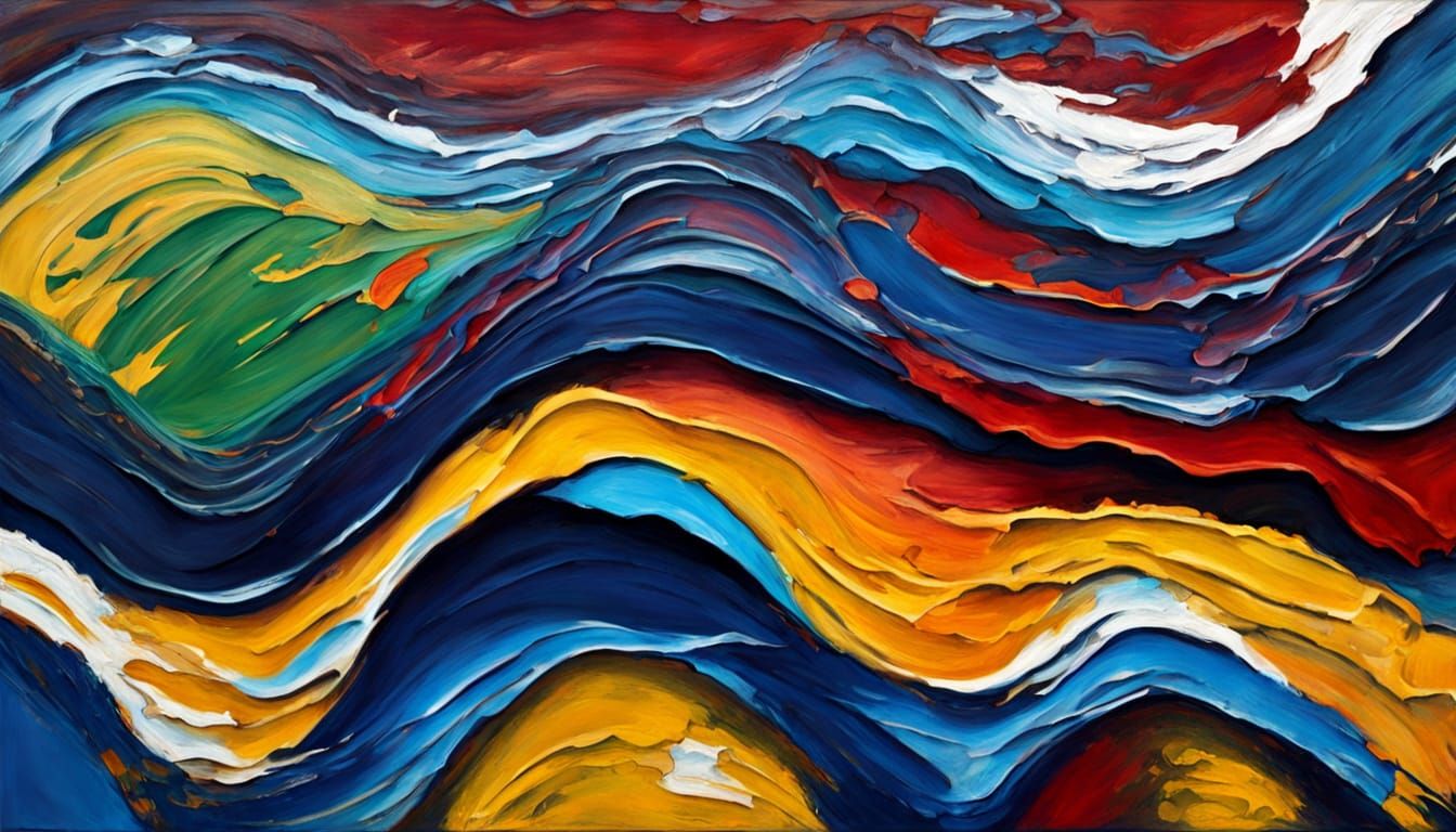 Neo-Impressionist Port City at Dusk