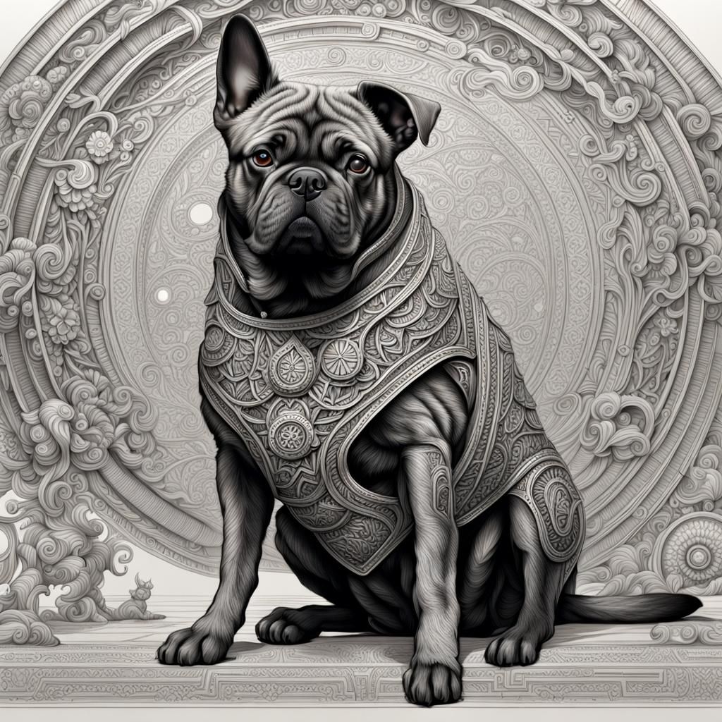 Hyperdetailed Dog with Intricate Details and Extra Limbs