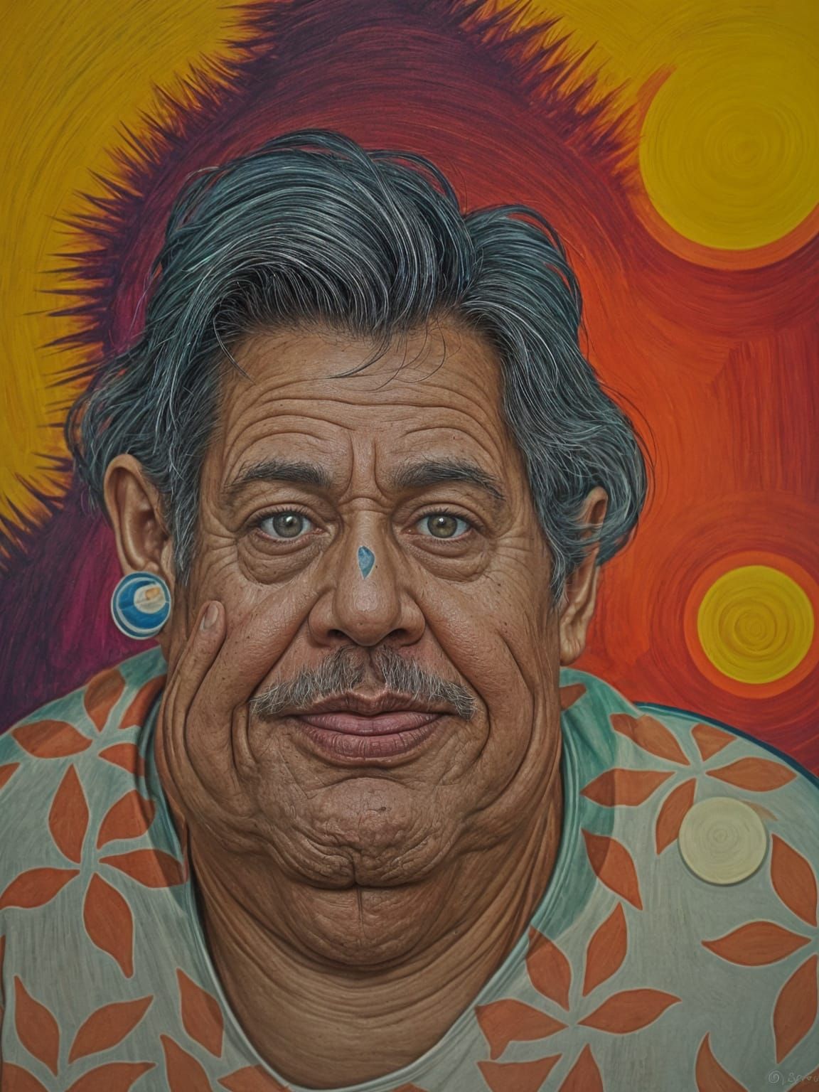 Surrealist Landscape in Hyperdetailed Triadic Colors