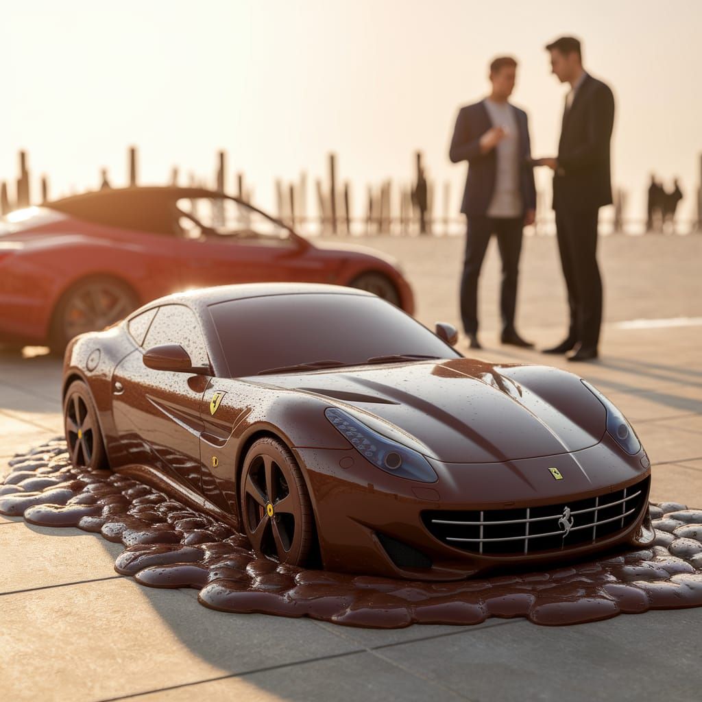 Ferrari Rocher, melting in the sun