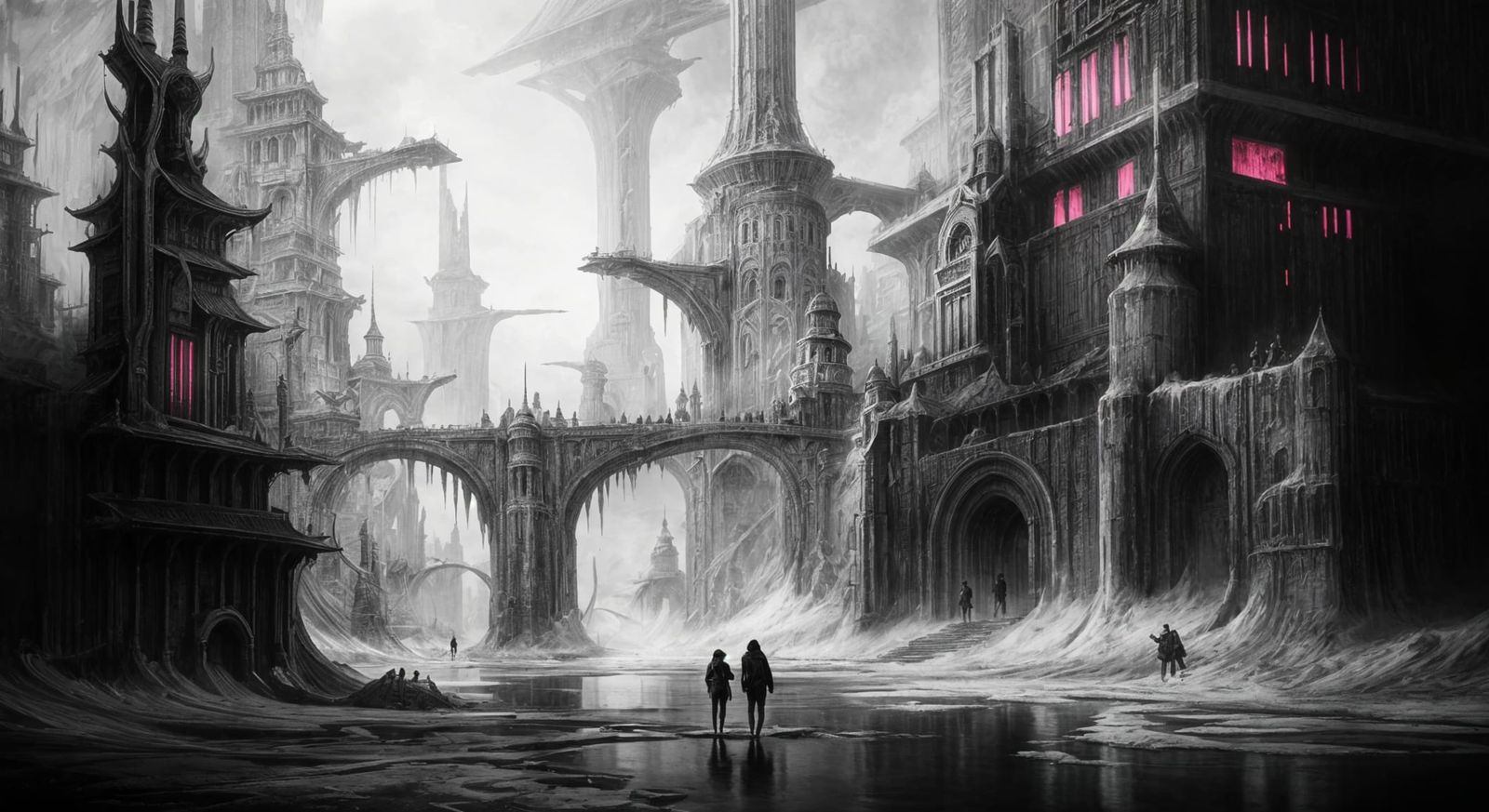 Dying Earth: Neon City in Retro Horror Style