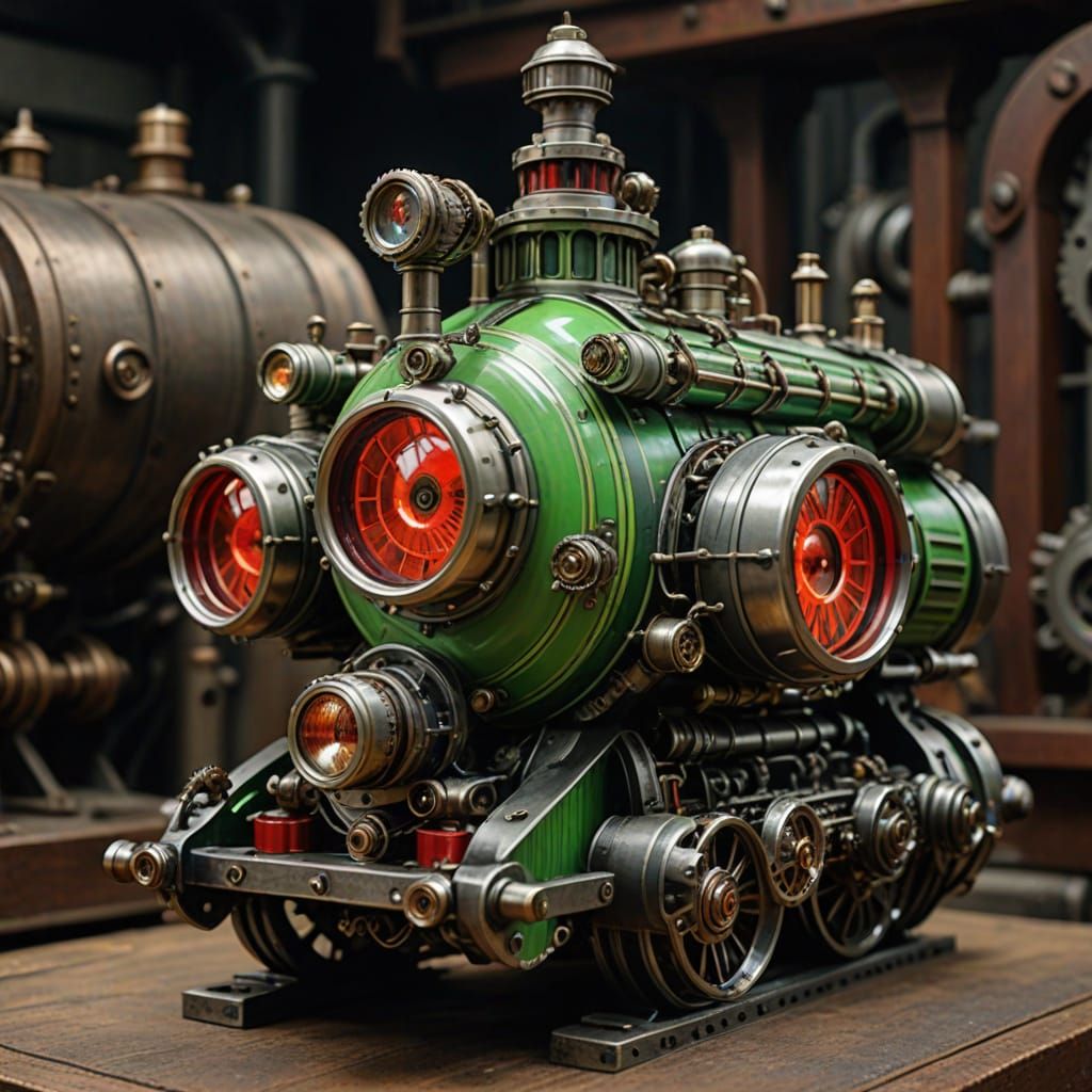 Watermelon steampunk machine