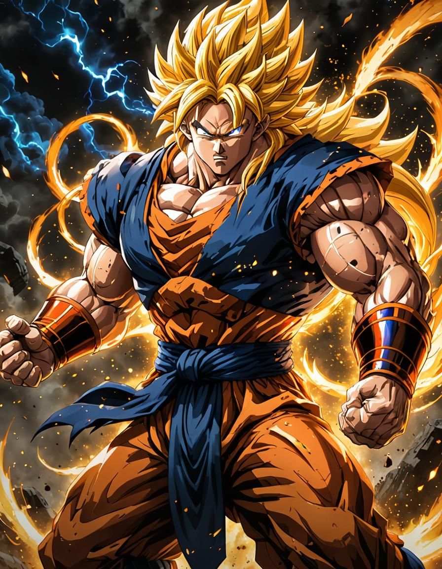 Darkseid and Goku Fusion: Super Saiyan 3 Anime