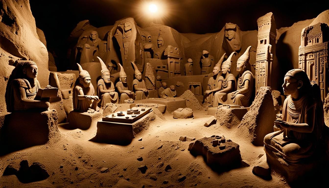 Archaeologists Discover Ancient City in Sepia Photograph