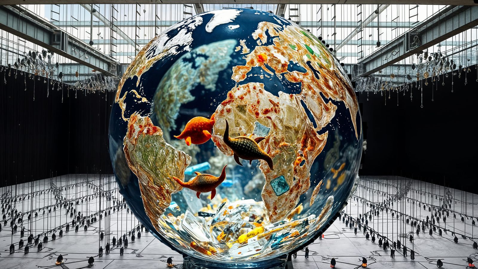 Surrealistic Depths in Darkened Oceanic Abstraction