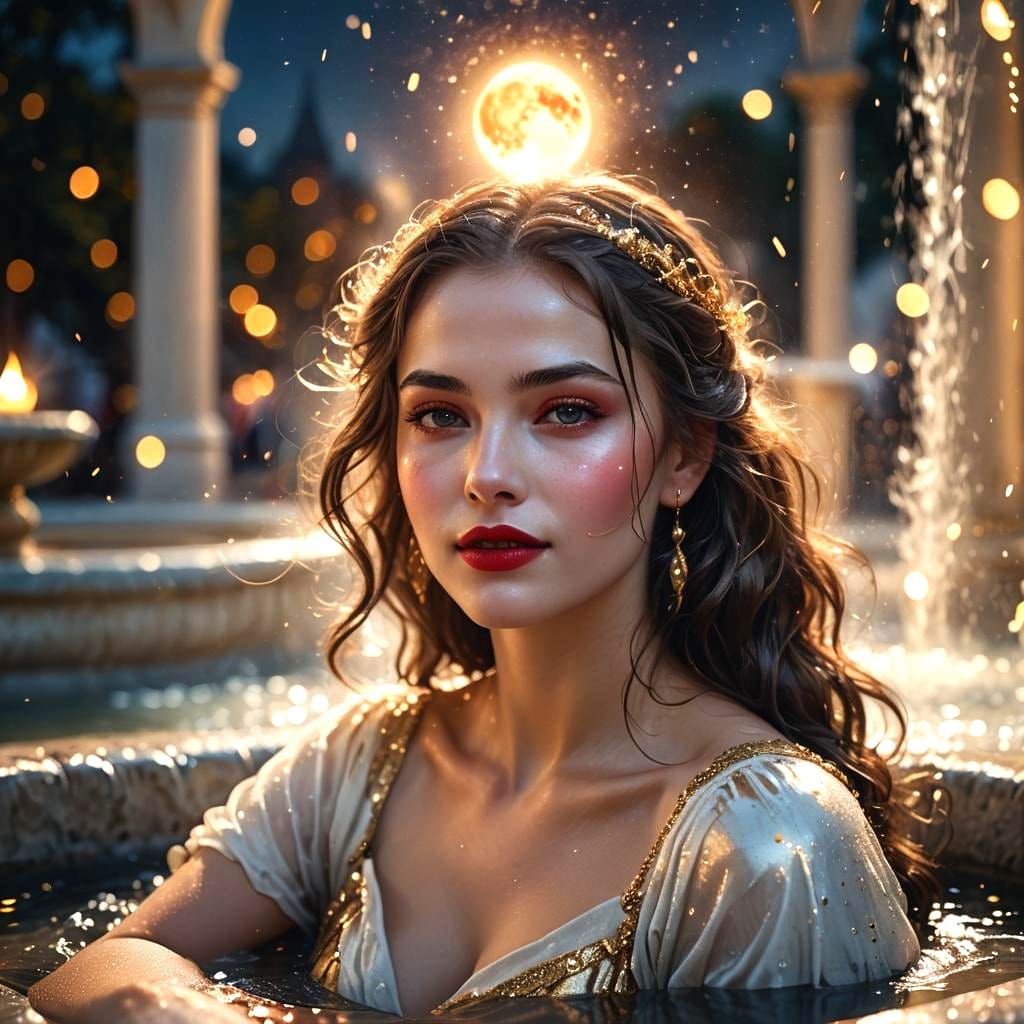 Beautiful Woman in Fantasy Art Style