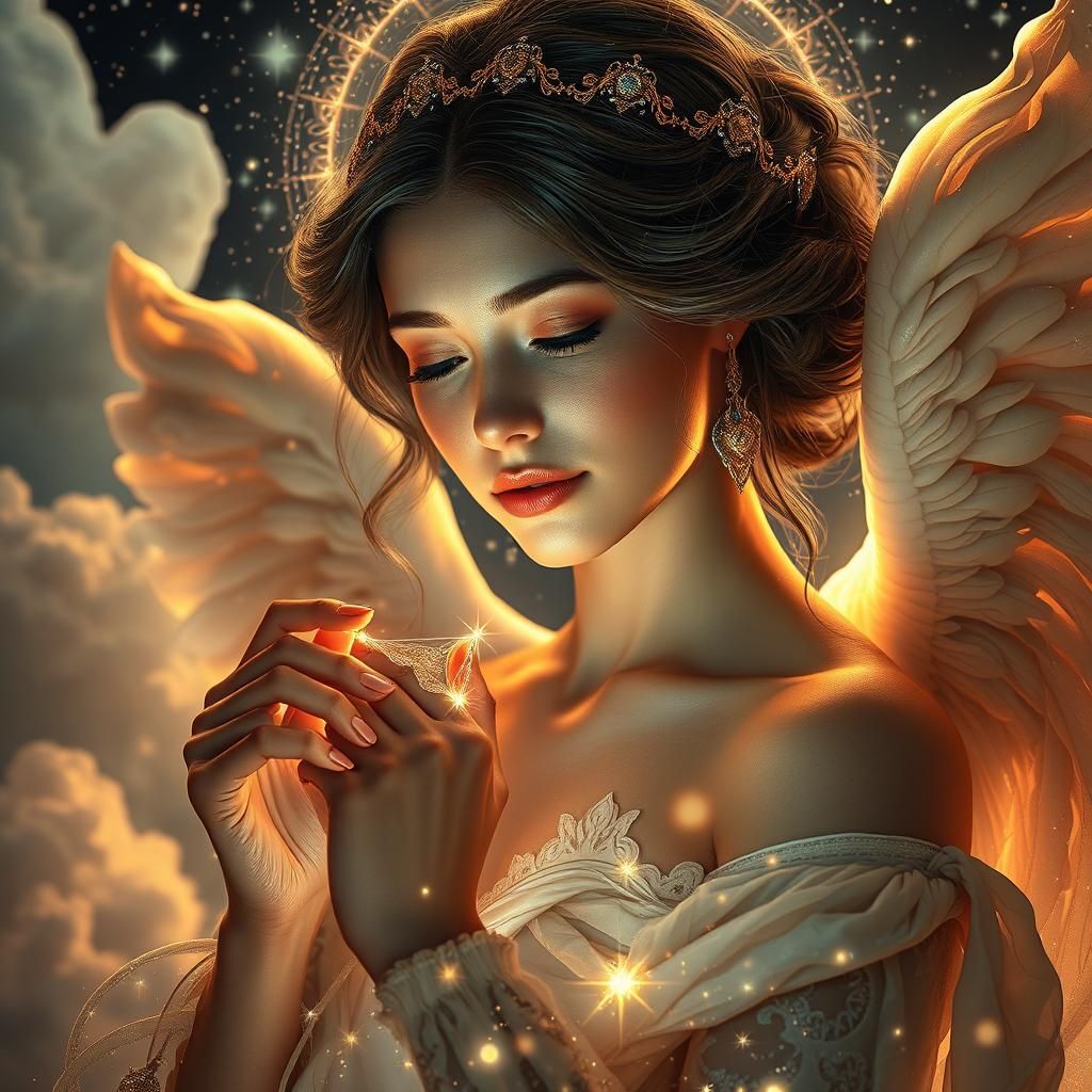 Die himmlische Schneiderin: Eine engelsgleiche Gestalt, die ...