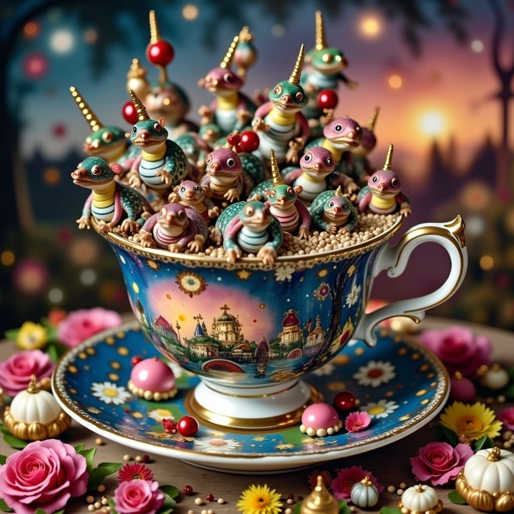 Teacup Terrapins: A Bioluminescent Dreamscape