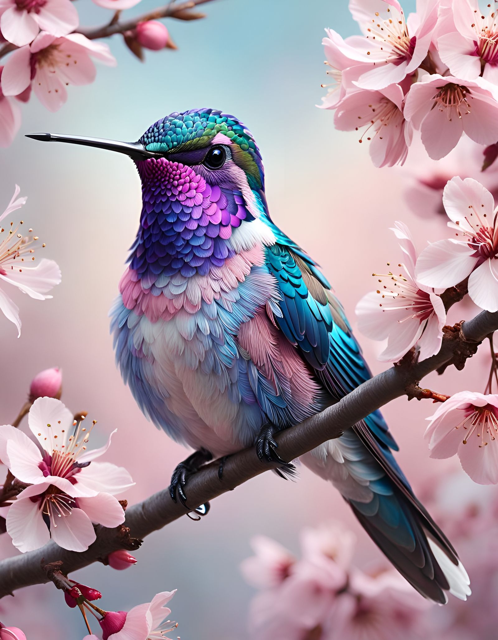 Pastel Hummingbird