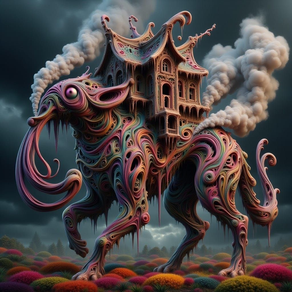 Hyper-Maximalist Dark Fantasy Digital Painting