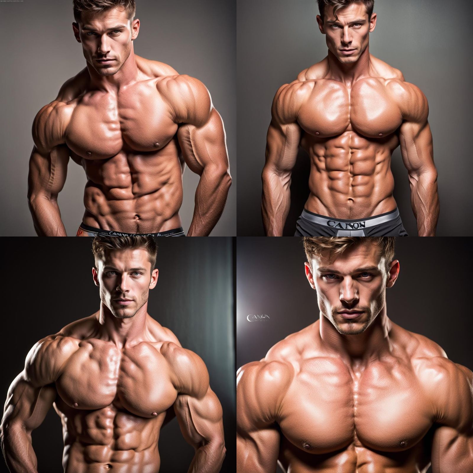 Hot Muscular Male Model Portrait