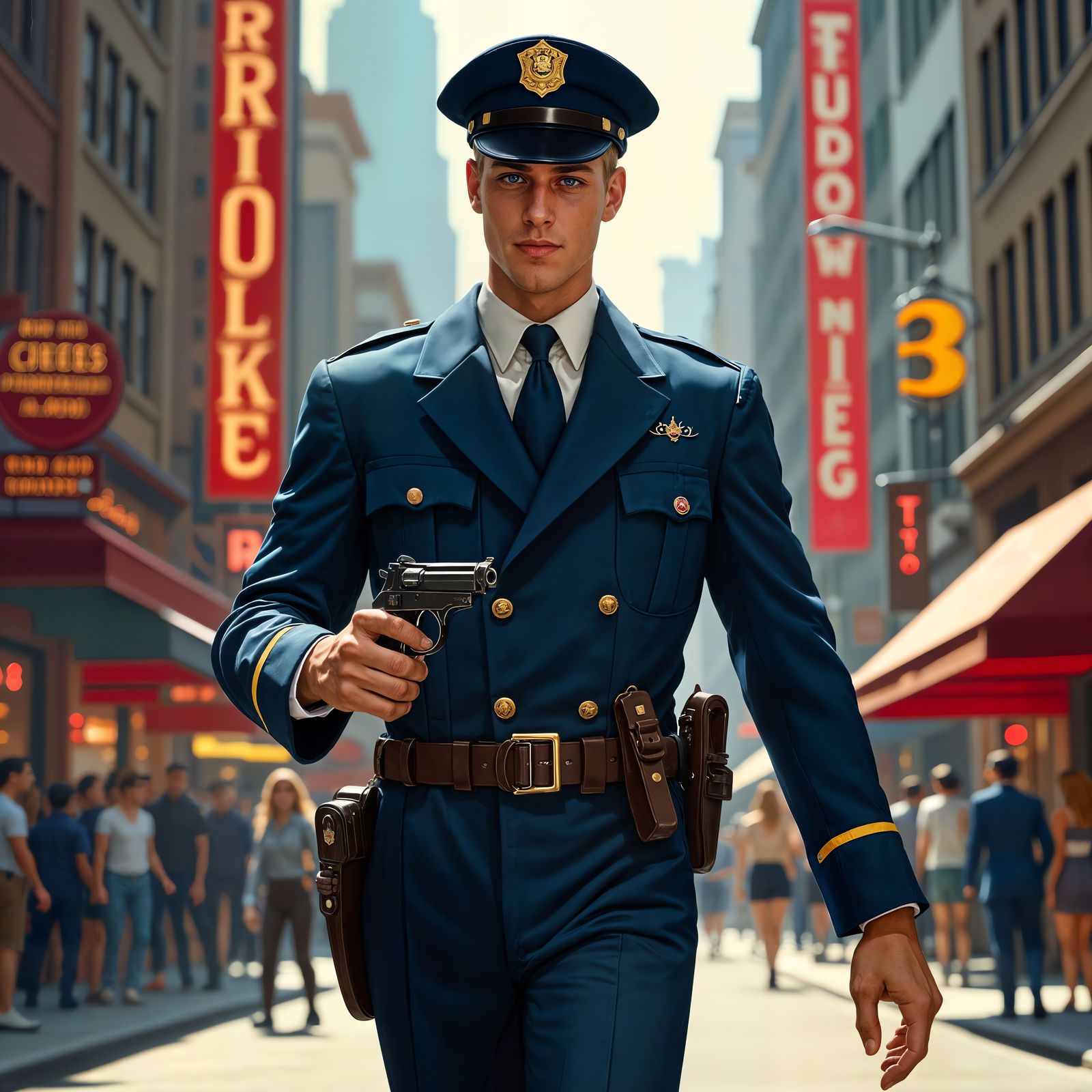 1930s Beat Cop in Red Light District: Art Deco