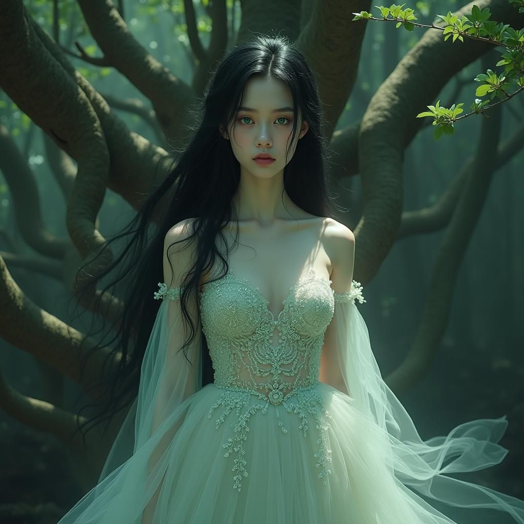 Mystical Woman in Ethereal Matte Painting