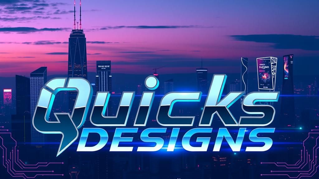 Cyberpunk Discord Banner with Neon Cityscape and 3D Text