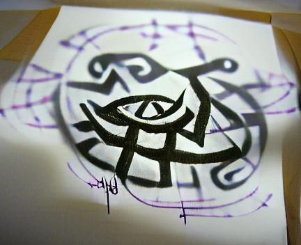 Intricate Ink Drawing of a Magic Sigil Glyph