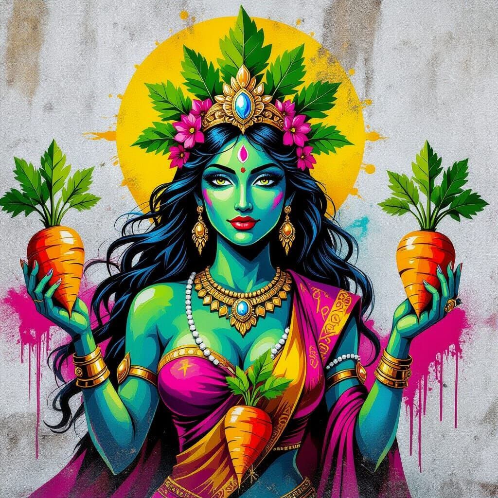 Goddess of Turnips Graffiti Art