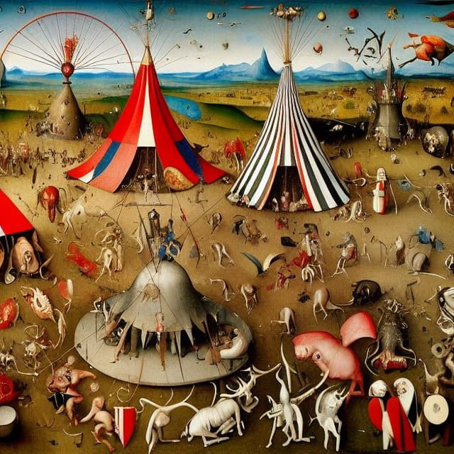 Surreal Circus of Earthly Delights: Gothic Horror Art